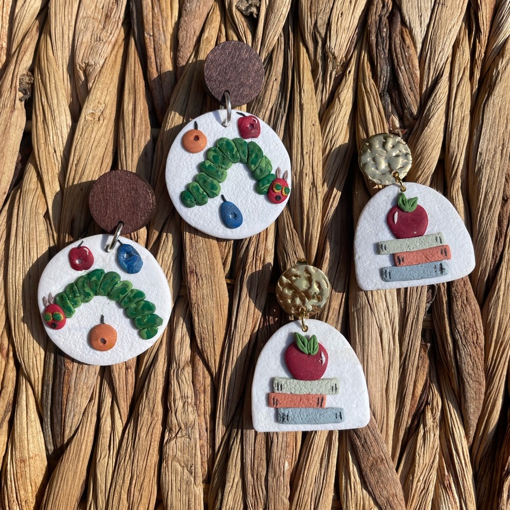 Teacher Earrings / The Hungry Little Caterpillar / Book Lover
